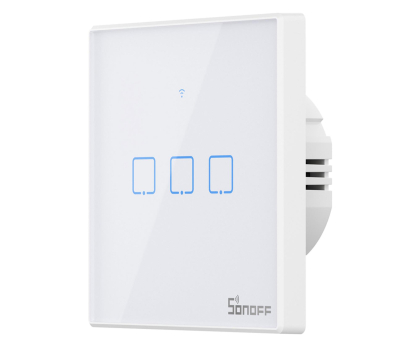 Inteligentny włącznik światła Sonoff Dotykowy włącznik światła WiFi + RF 433 T2 EU TX (3-kanałowy